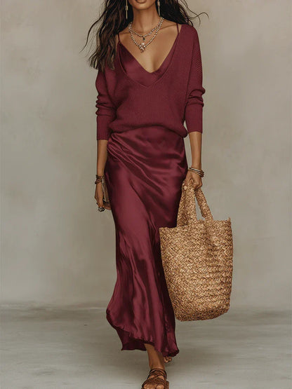 Solène | Slipkleid & Strickset